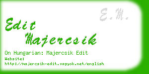 edit majercsik business card